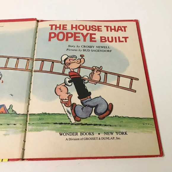 Vtg 1976  The House That Popeye Built Book Wonder Books - Picture 7 of 16